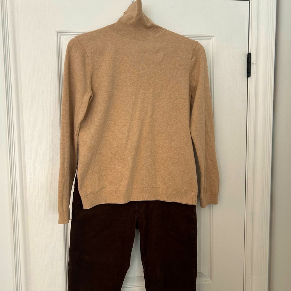 Boys outfit -
GAP chocolate corduroy pants sz 14
ZARA tan turtleneck sz 11/12